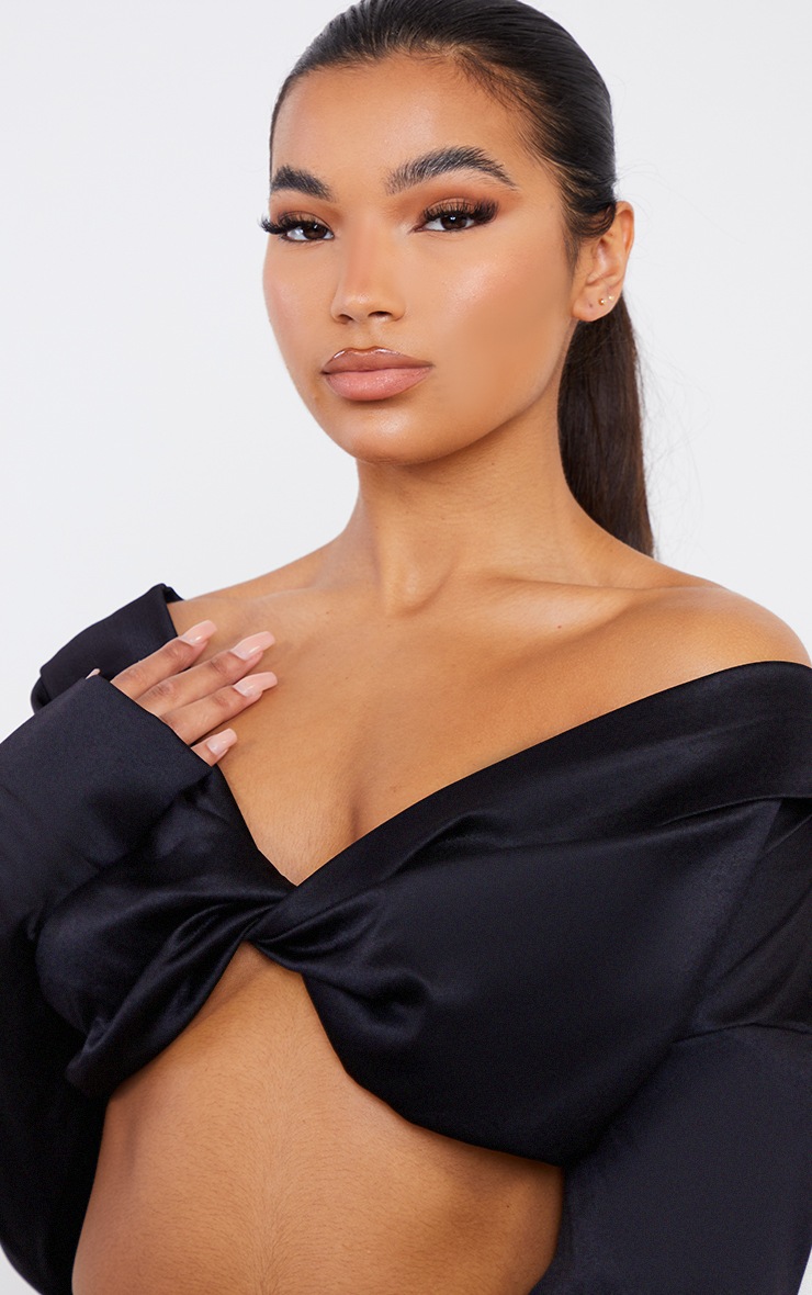black bardot blouse