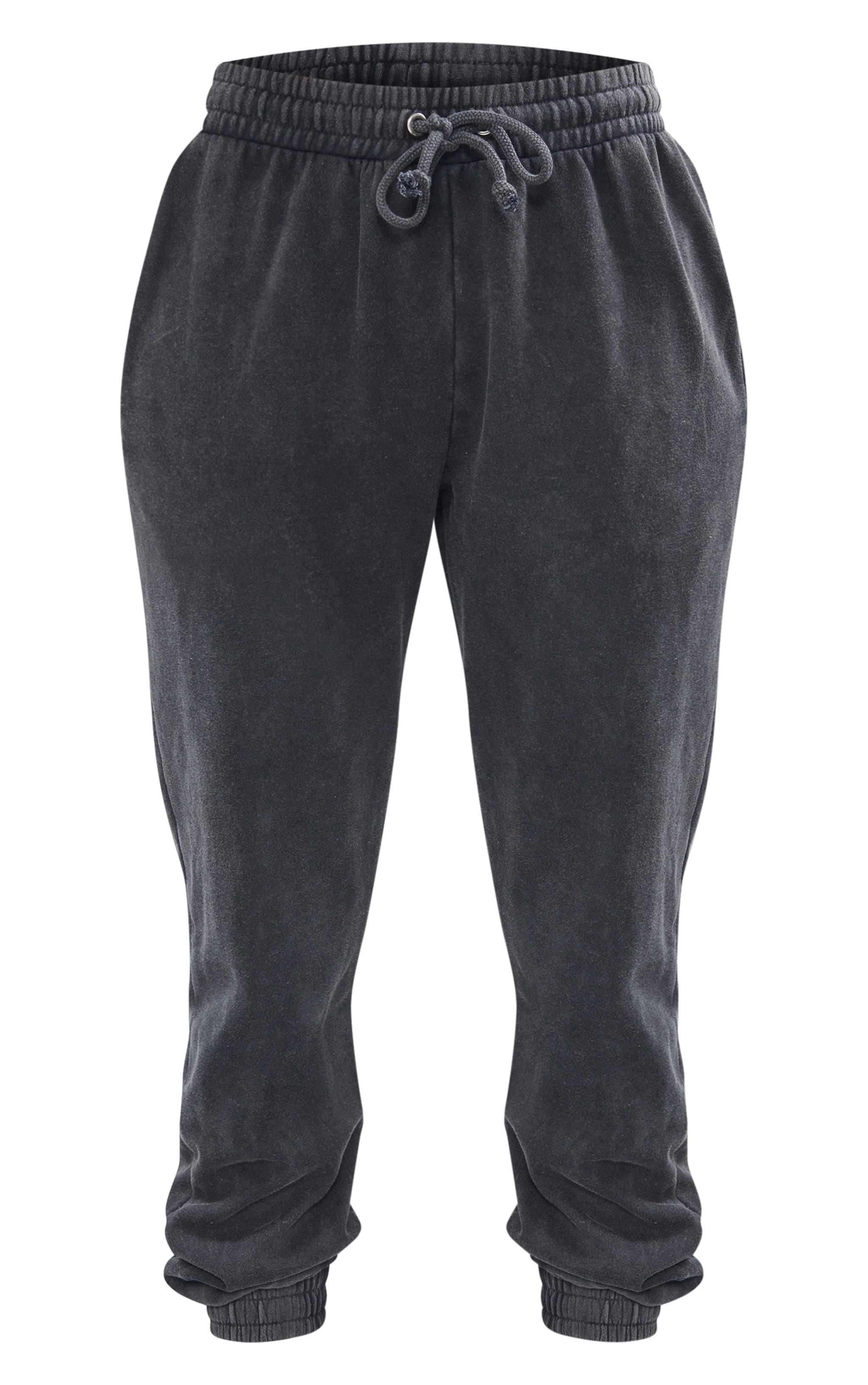 Charcoal High Waisted Cuffed Joggers image 5