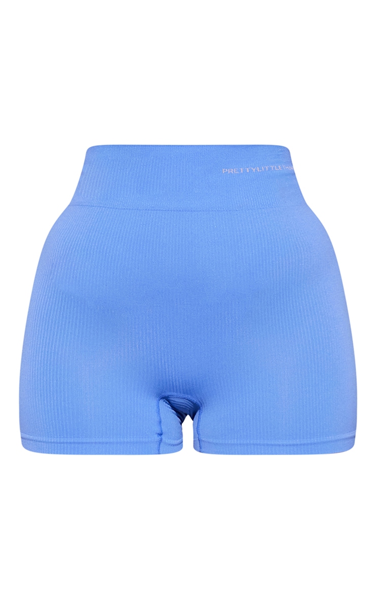 PRETTYLITTLETHING Boxer côtelé bleu sans coutures image 5