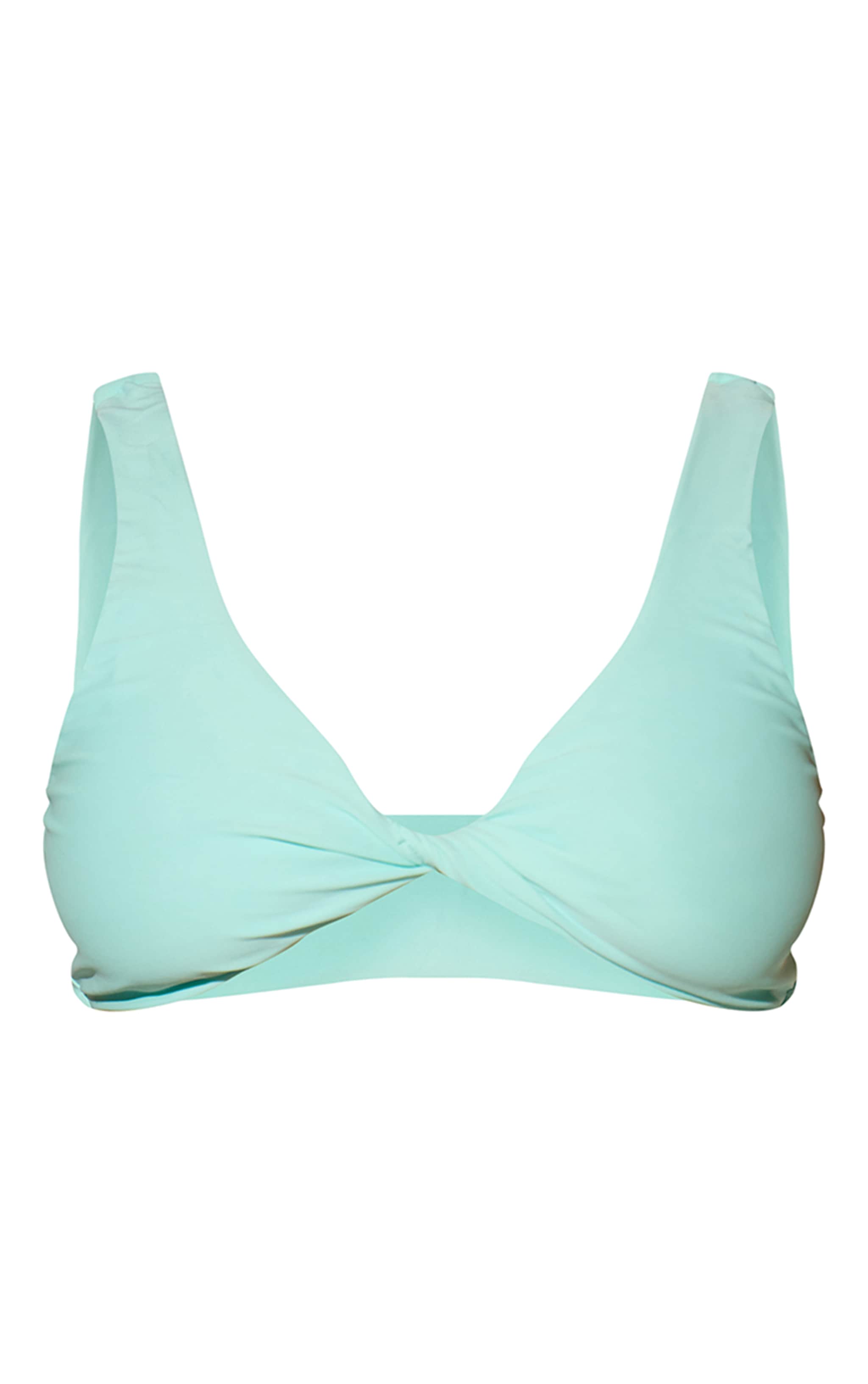 Blue Twist Front Scoop Bikini Top image 5