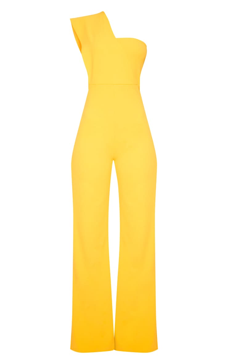 Orange Drape One Shoulder Jumpsuit PrettyLittleThing