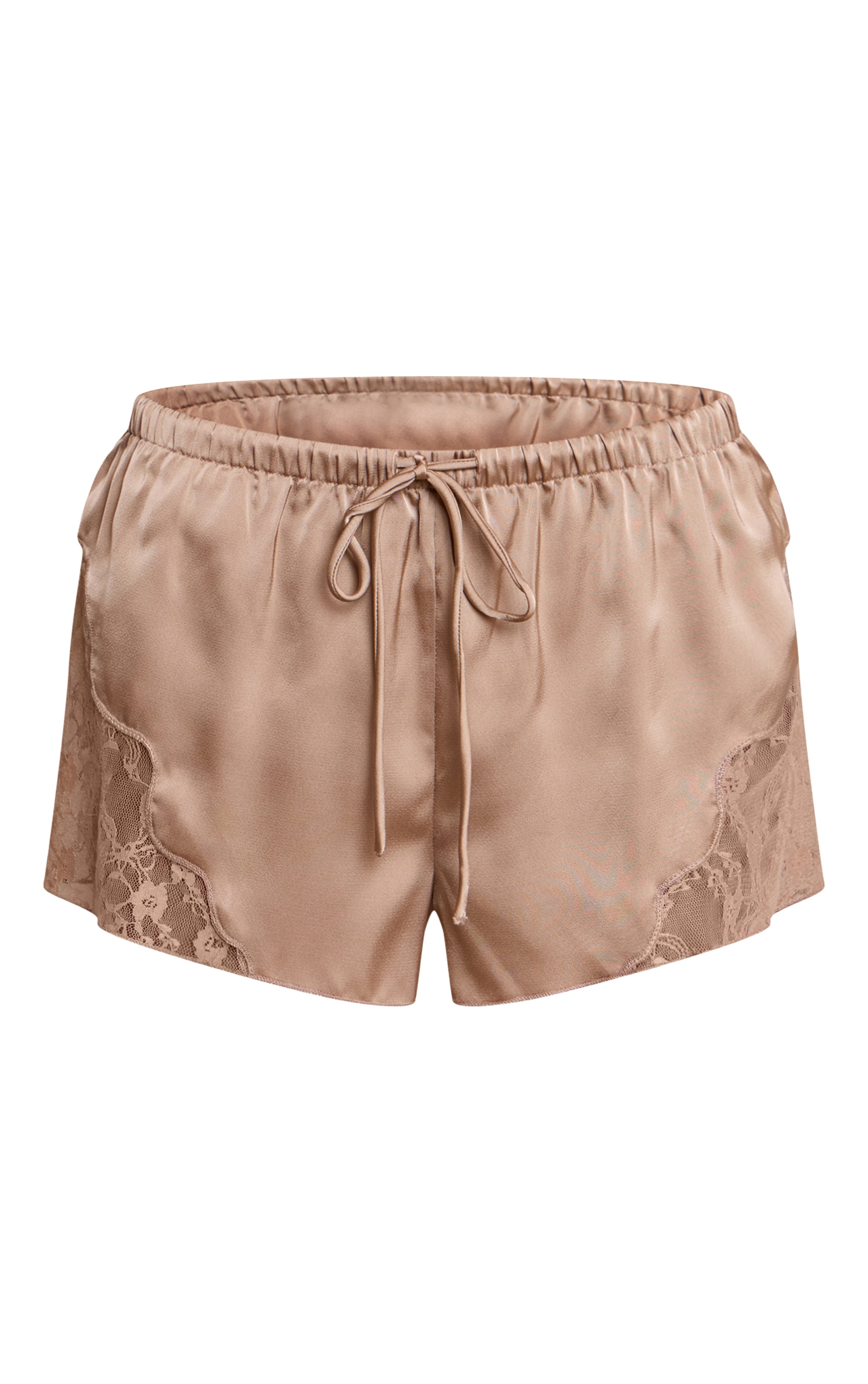 Stone Satin Lace Drawstring Shorts image 6