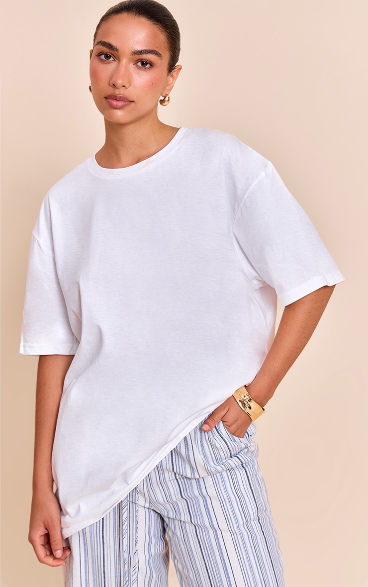 White Fruits De Mer Graphic Oversized T-shirt image 3