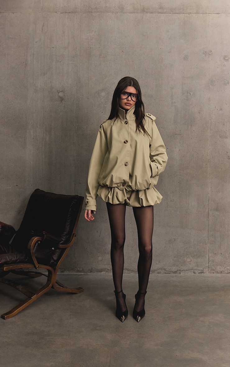 Stone Puffball Hem Shorts image 1