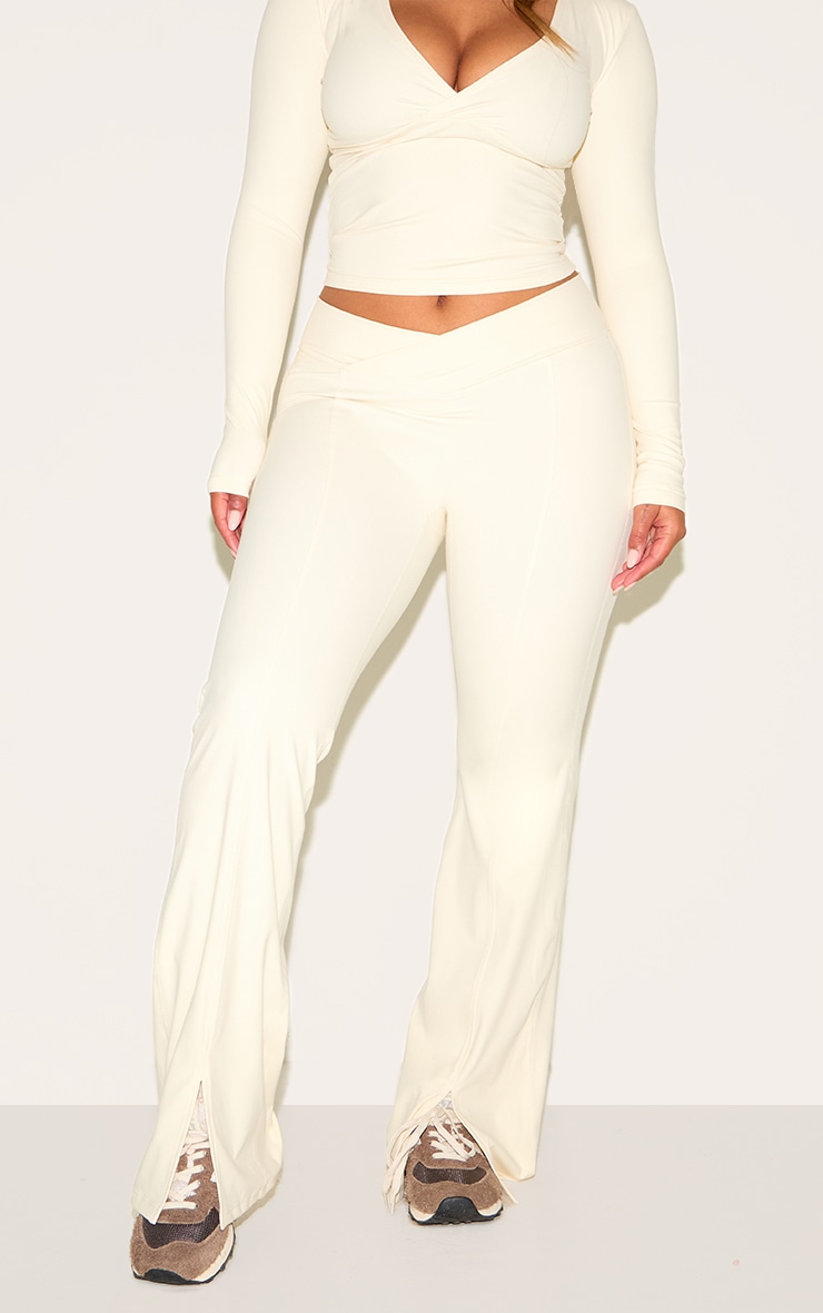 Shape Bone Sculpt Active V Waist Split Front Flare Pants image 1