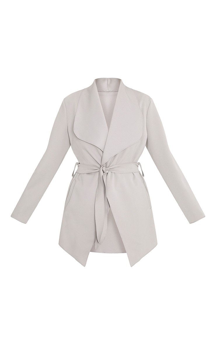 Lyla Grey Scuba Waterfall Jacket Coats PrettyLittleThing USA