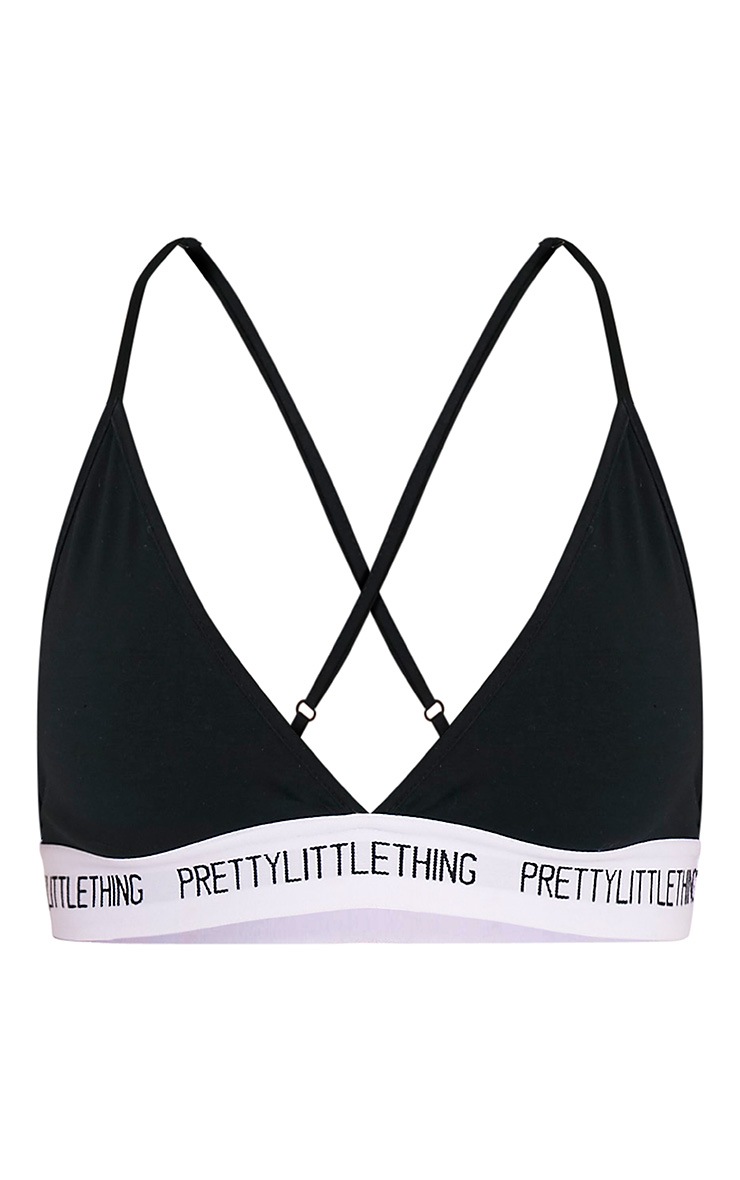 PRETTYLITTLETHING Black Triangle Bra PrettyLittleThing