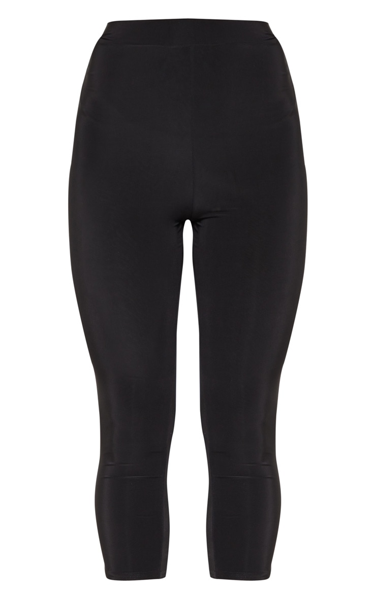 Rio Black Cropped Slinky Leggings image 3