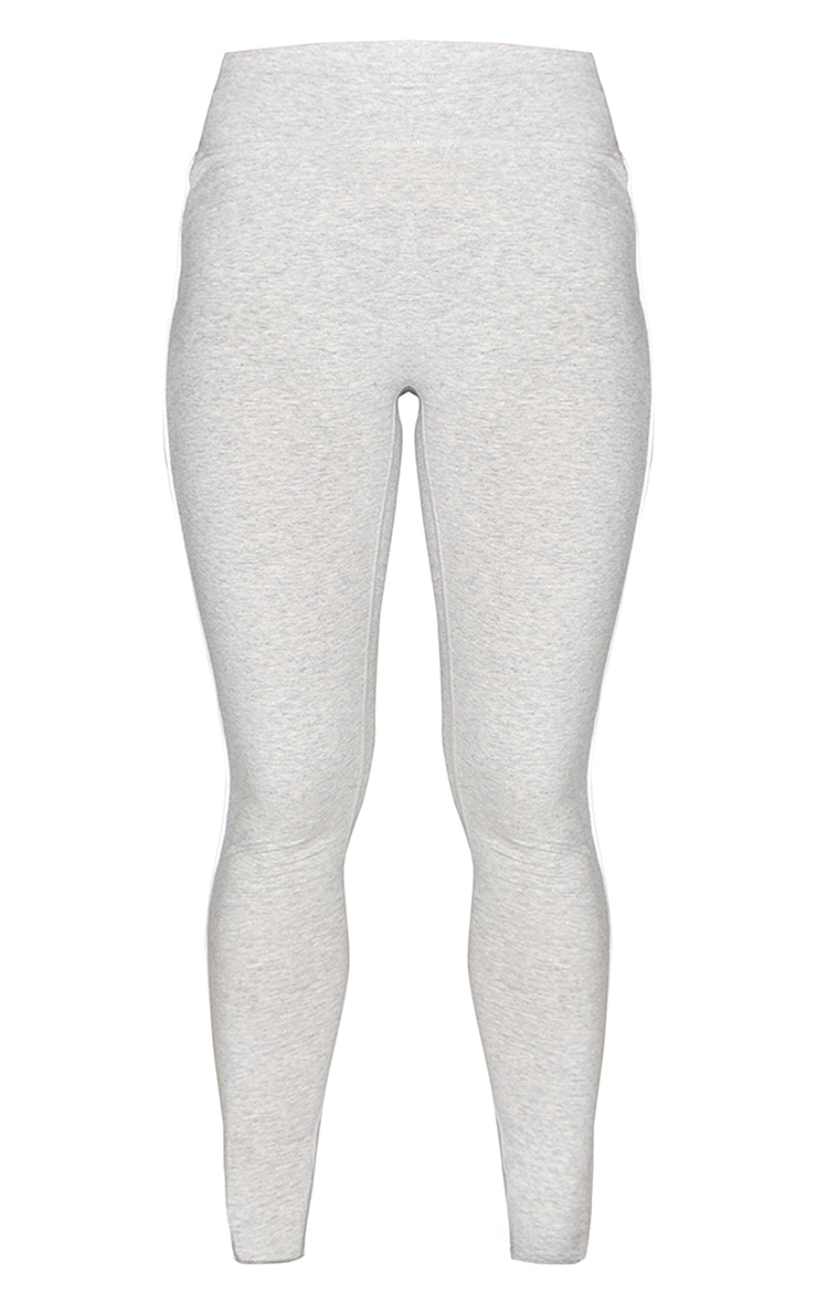 Ash Grey Sculpt Contrast Detail High Waist Gym Leggings image 5