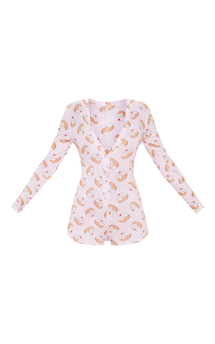 Pink Buns Printed PJ Romper