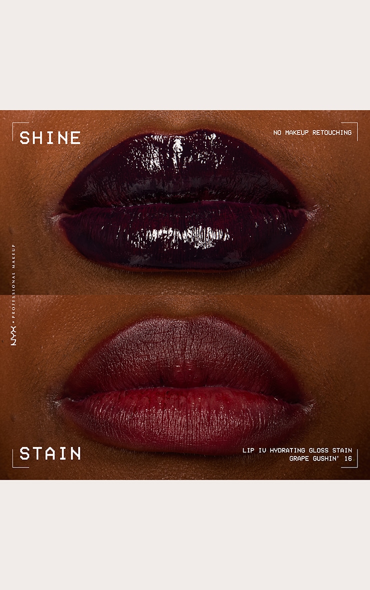 NYX PMU Lip Iv Hydrating Gloss Stain, Lip Gloss - Grape Gushin' image 4