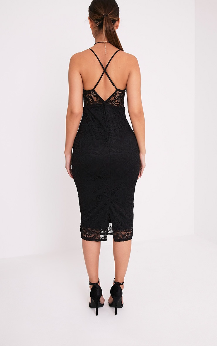 black midi dress pretty little thing