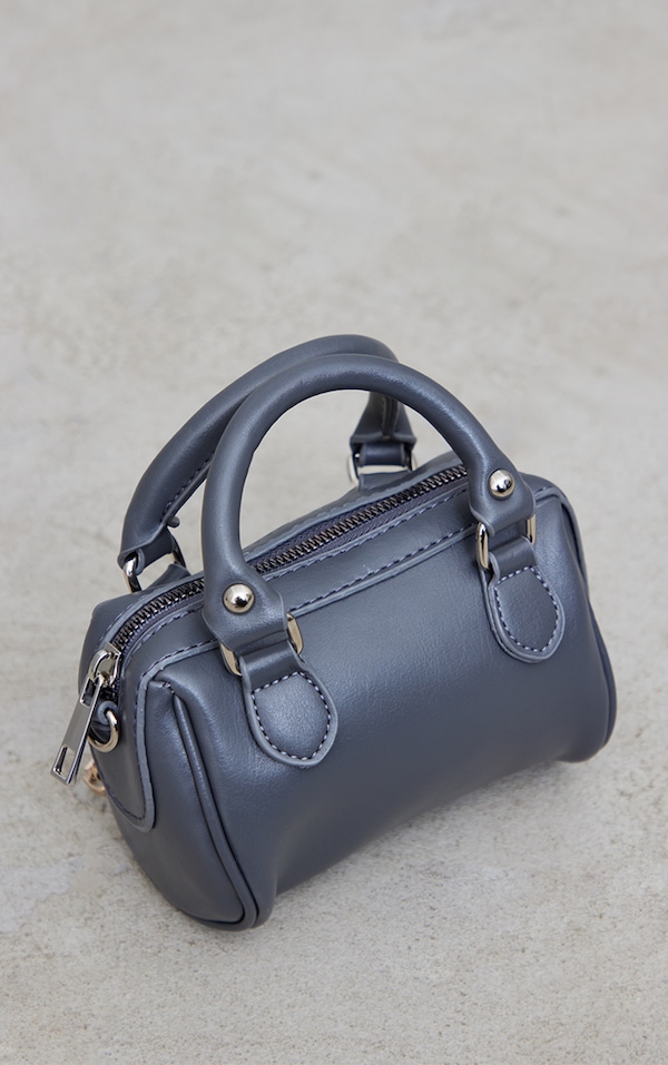 Grey Mini Bowling Bag Accessories PrettyLittleThing