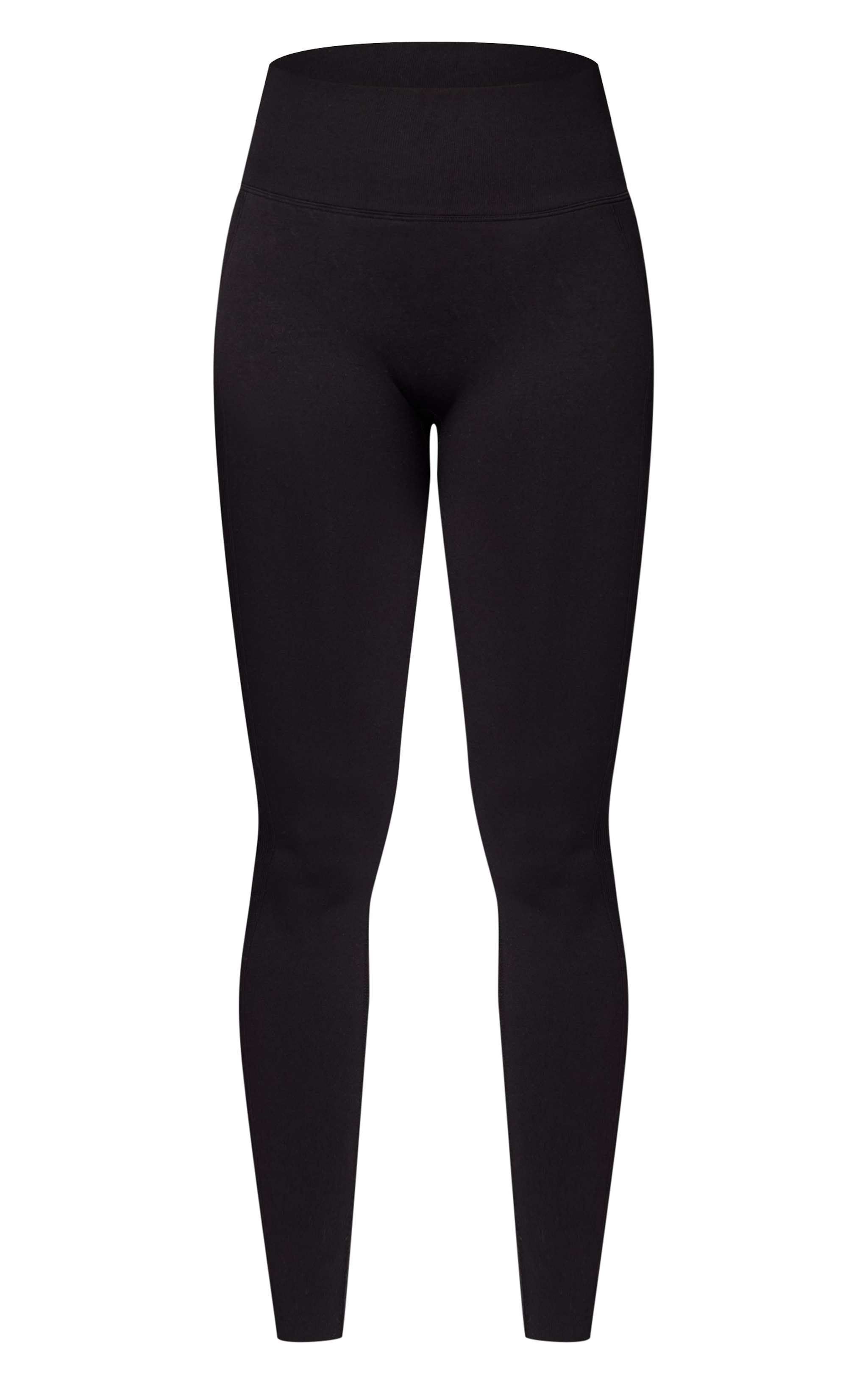 Black Ruched Bum Seamless Leggings image 5