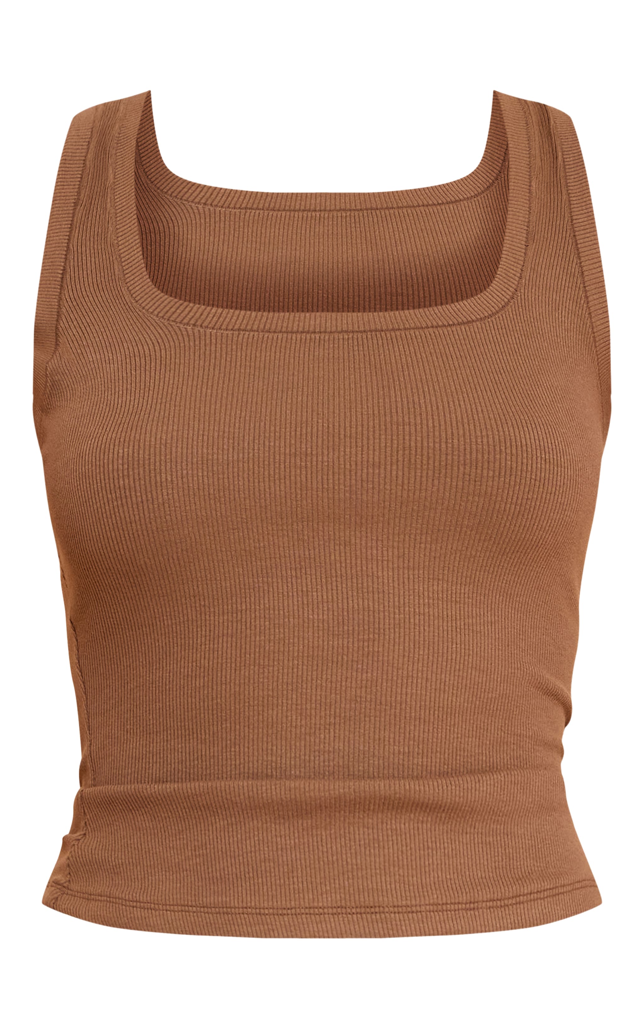 Mushroom Soft Rib Scoop Neck Vest Top image 5