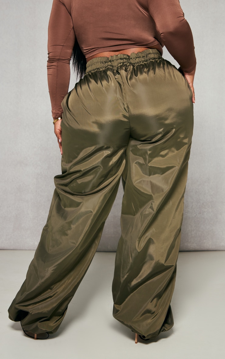 Plus Khaki Toggle Detail Pants image 3