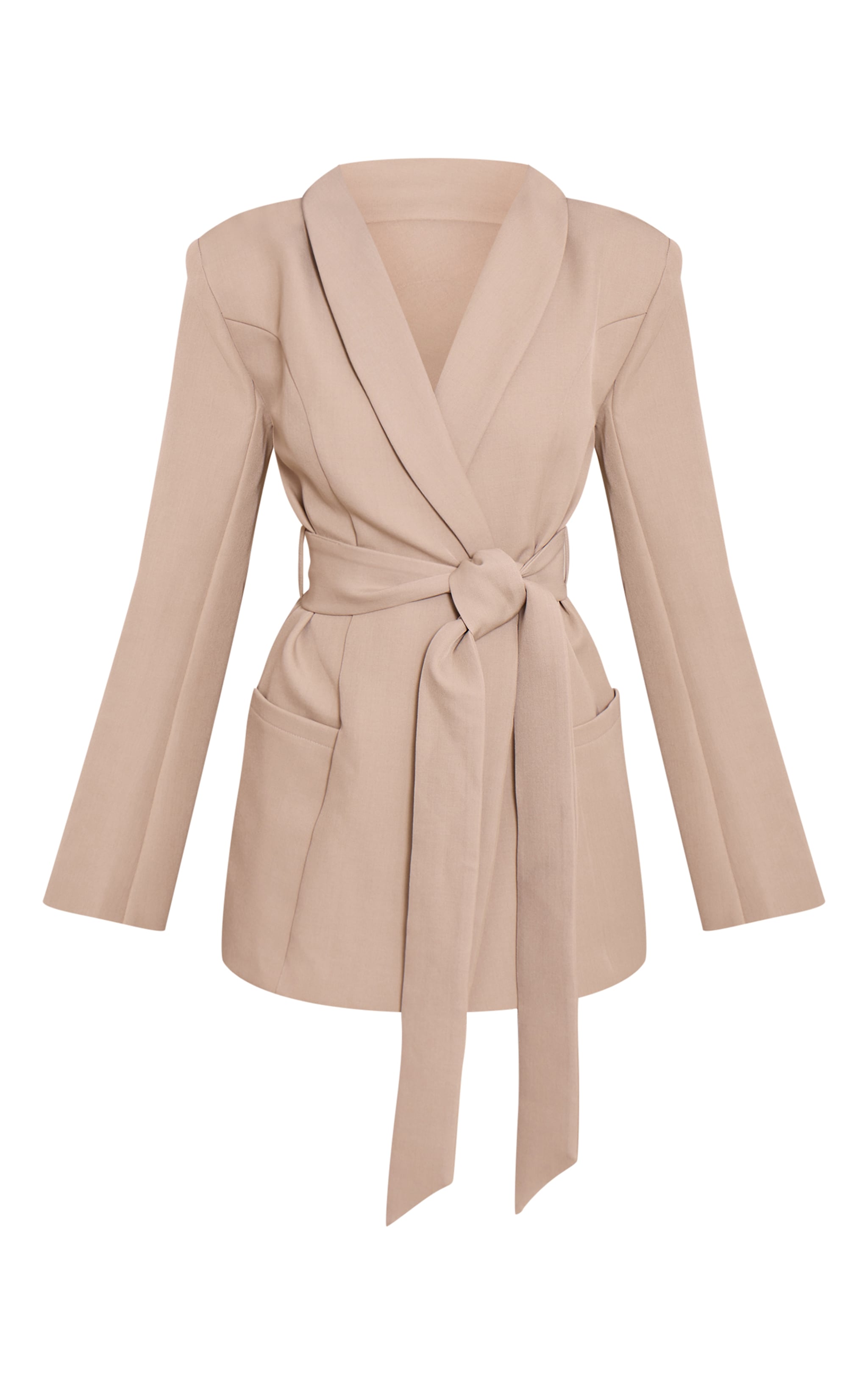 Petite Stone Tailored Tie Waist Blazer Dress image 5