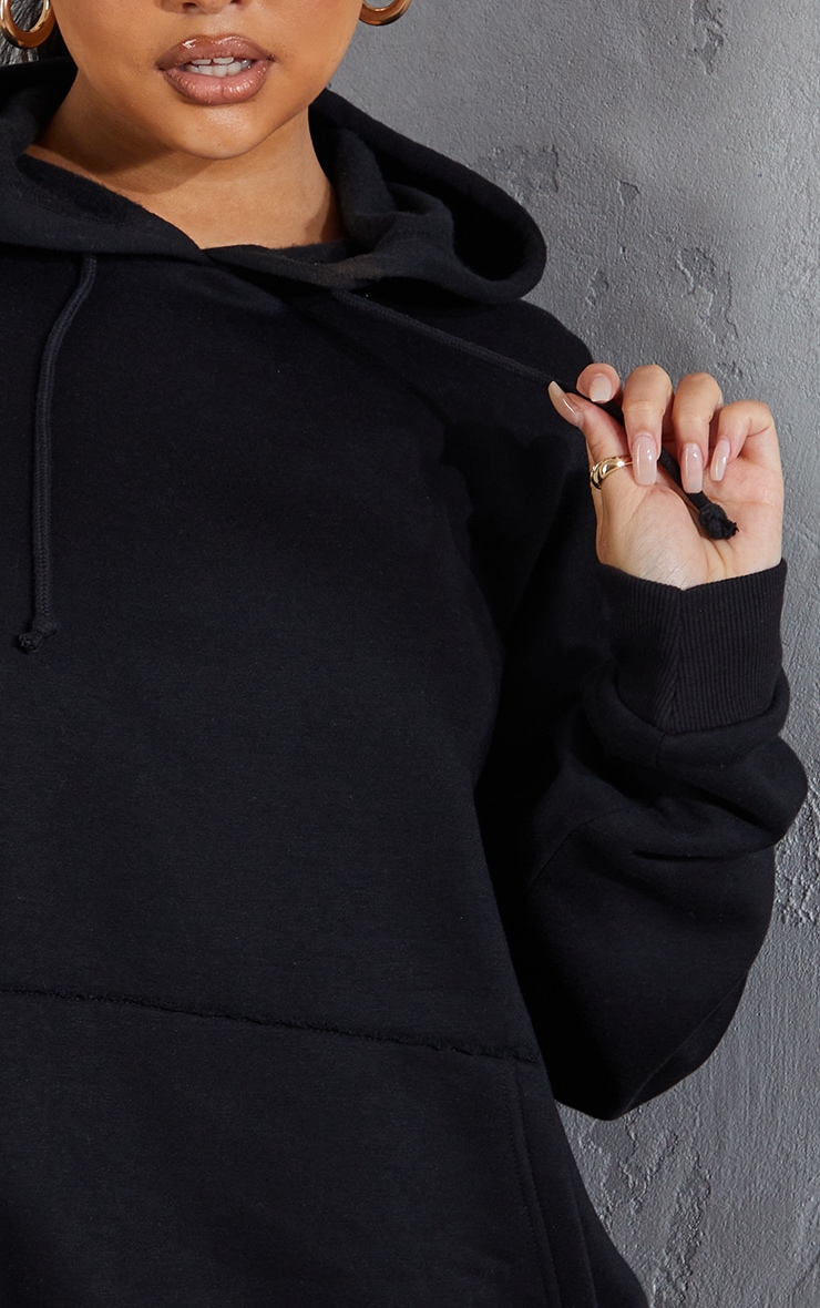 Plus Black Basic Hoodie image 4