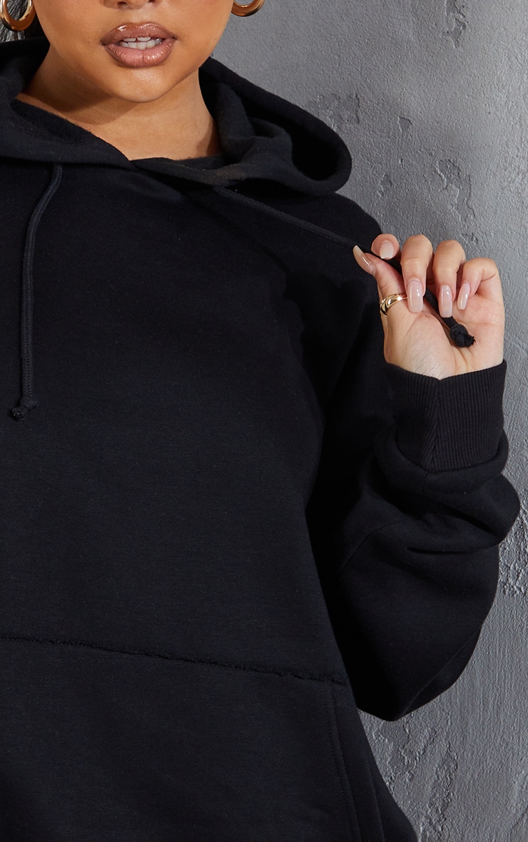 Plus Black Oversized Fit Hoodie image 4