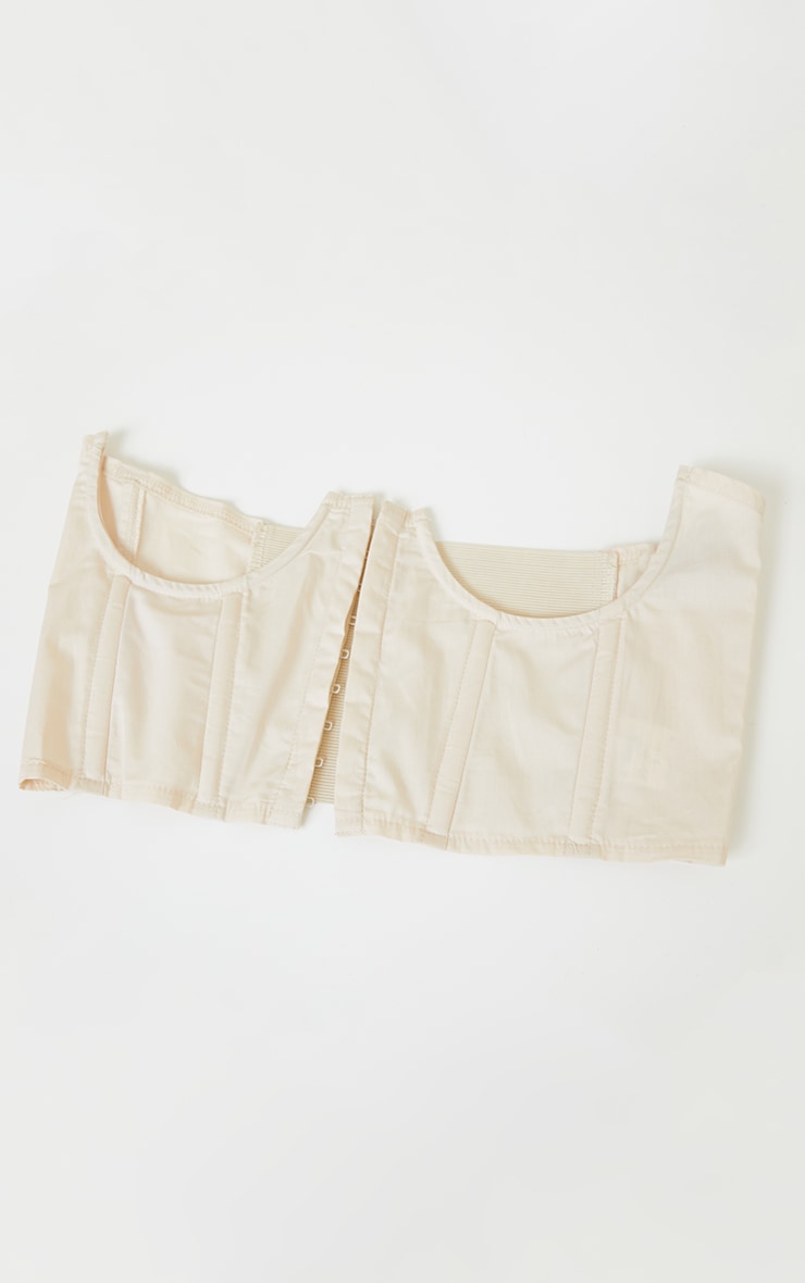 Ceinture style corset crème structurée découpée image 2