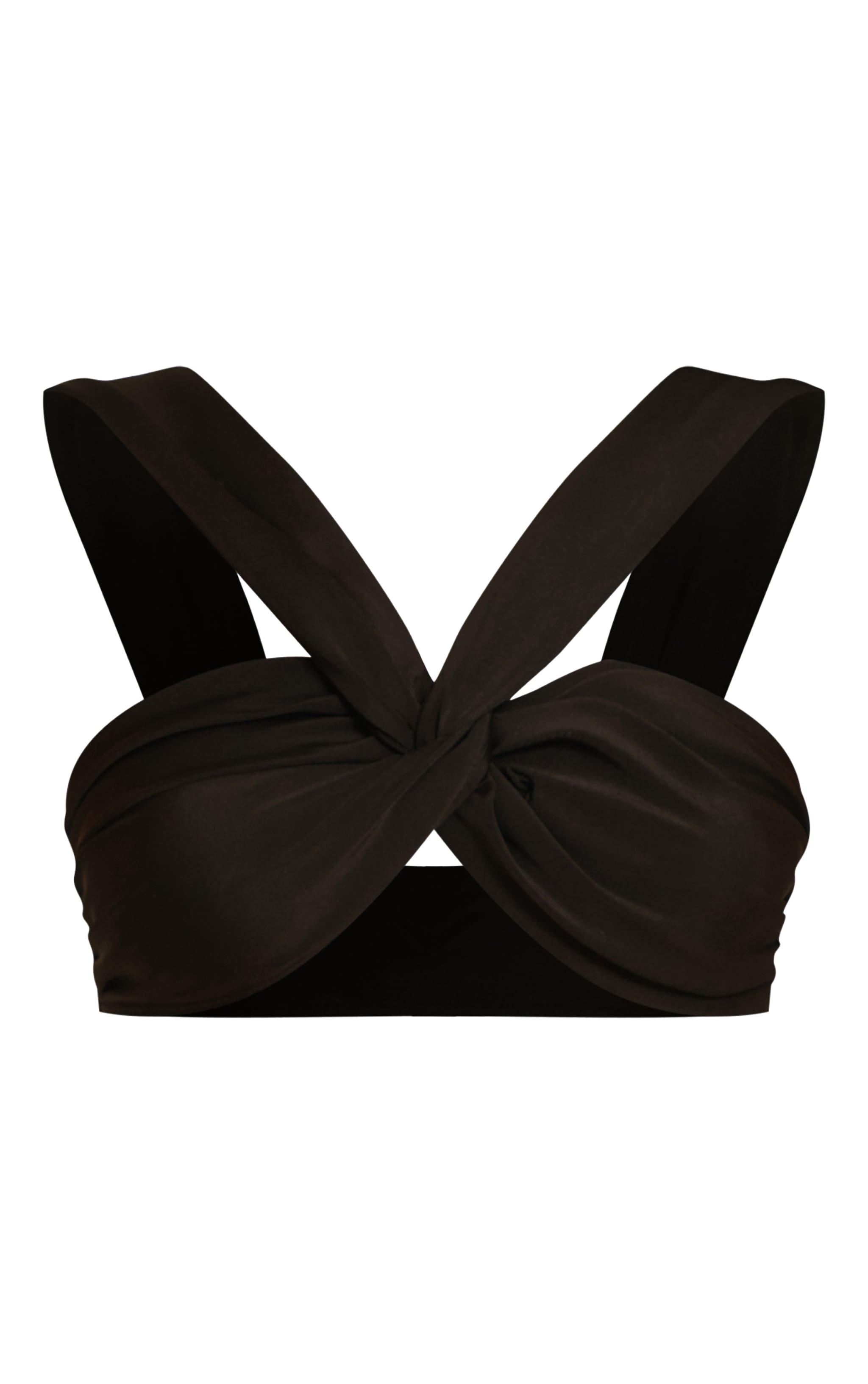 Black Ruched Bust Bikini Top image 5