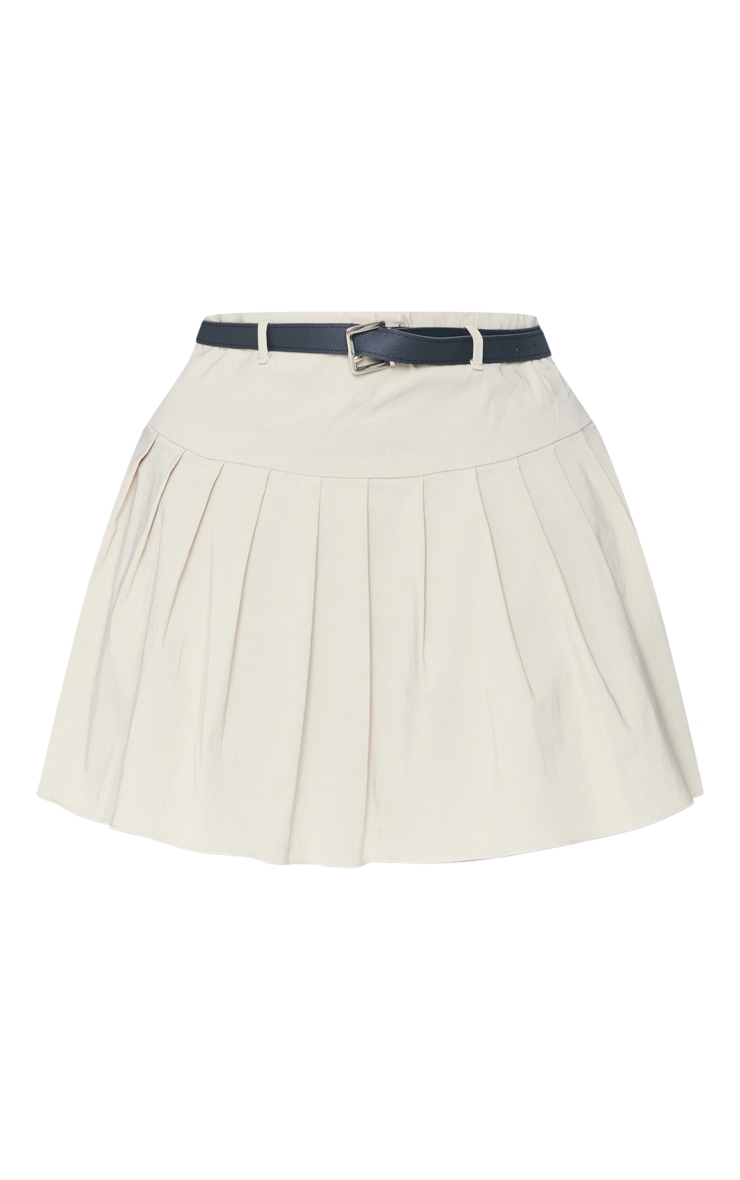 Plus Stone Stretch Woven Belted Tennis Skirt Plus Size PLT USA