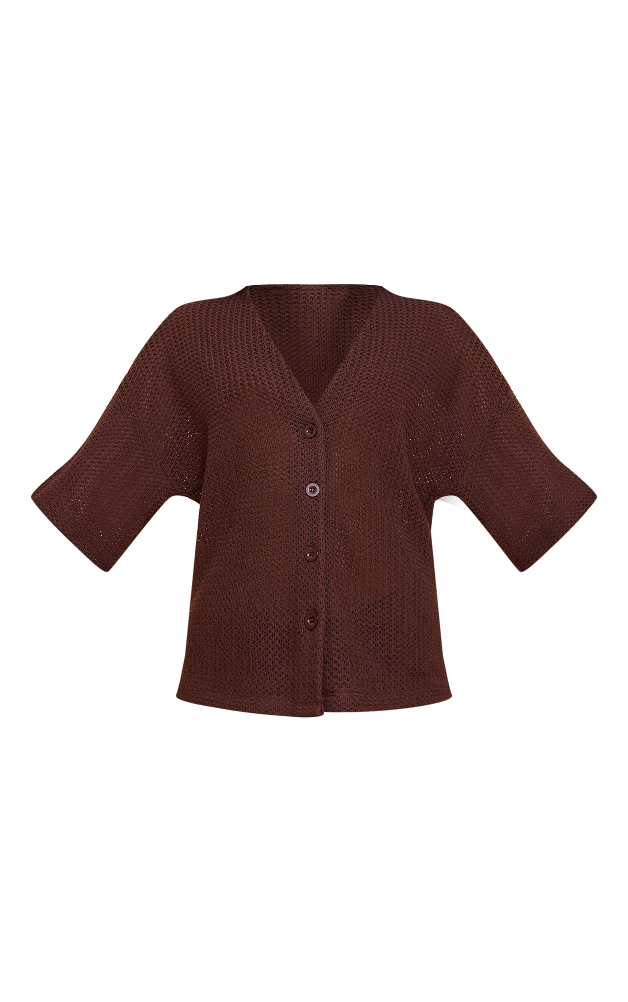 Chocolate Oversized Button Up Top image 5