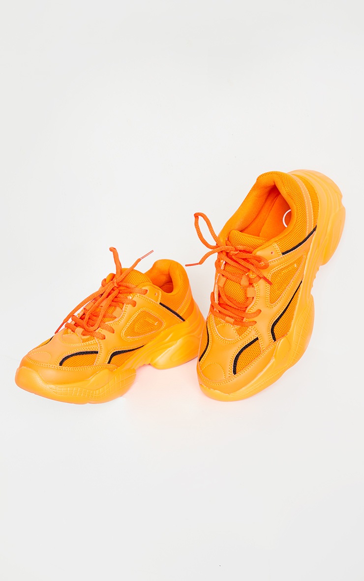 Orange Reflective Panel Arch Sole Chunky Trainers