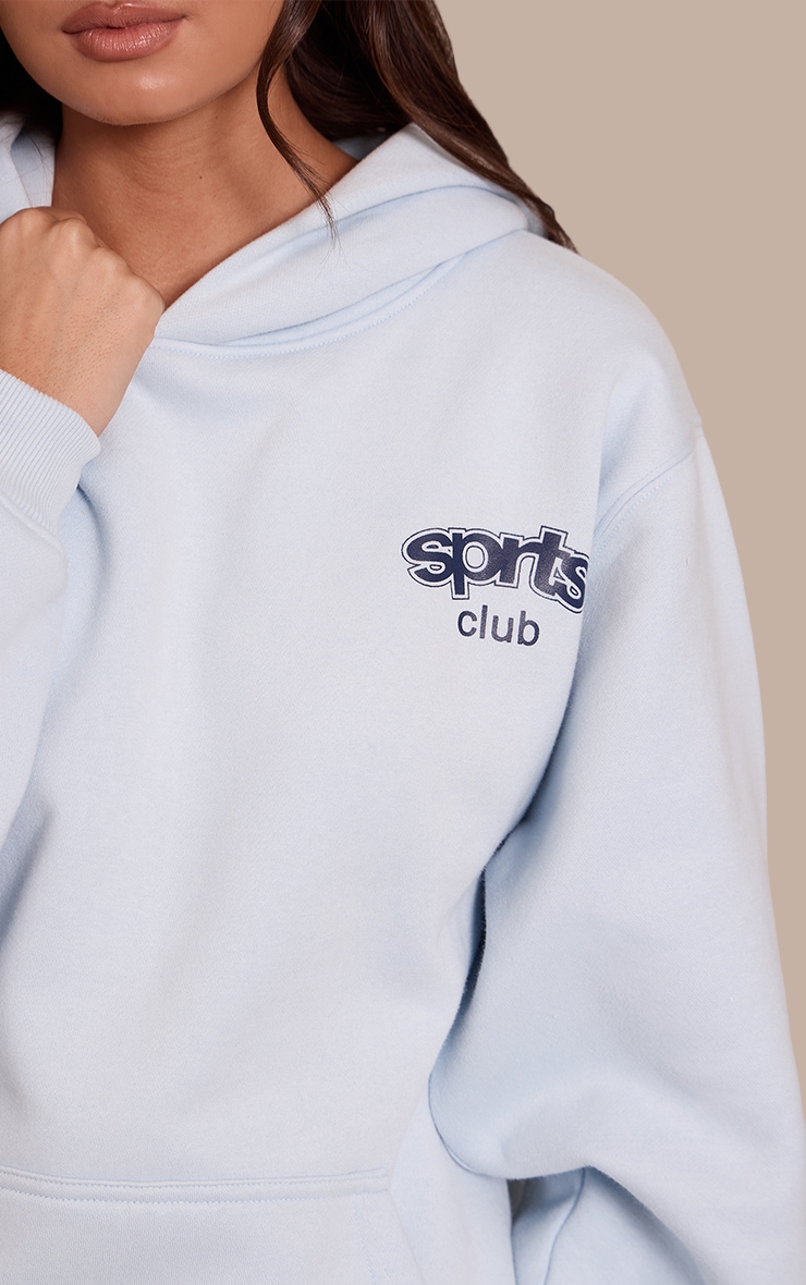 Light Blue PLT Sports Club Pullover Hoodie image 4