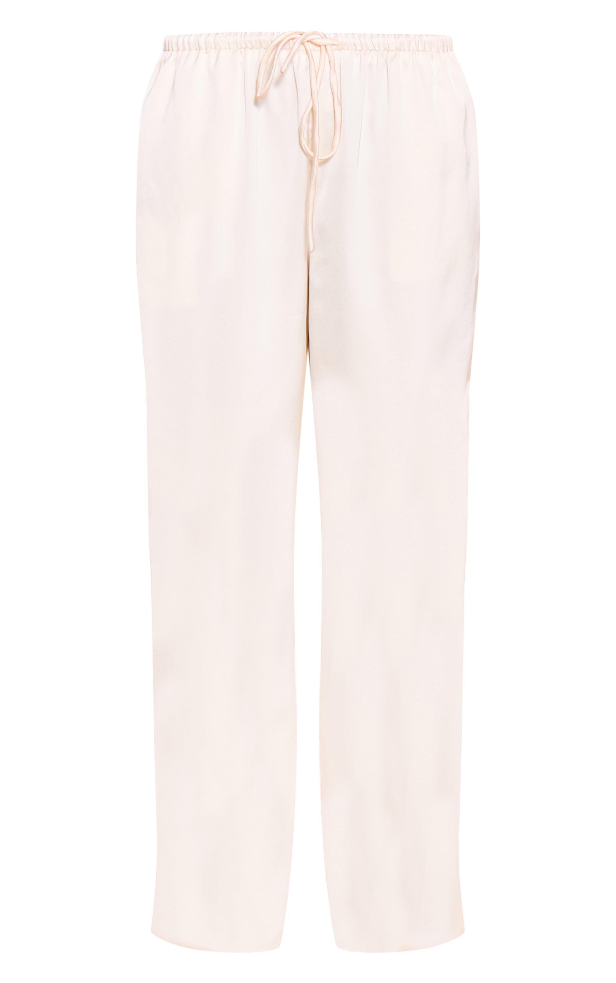 Cream Tailored Satin Wide Leg Pant image 5