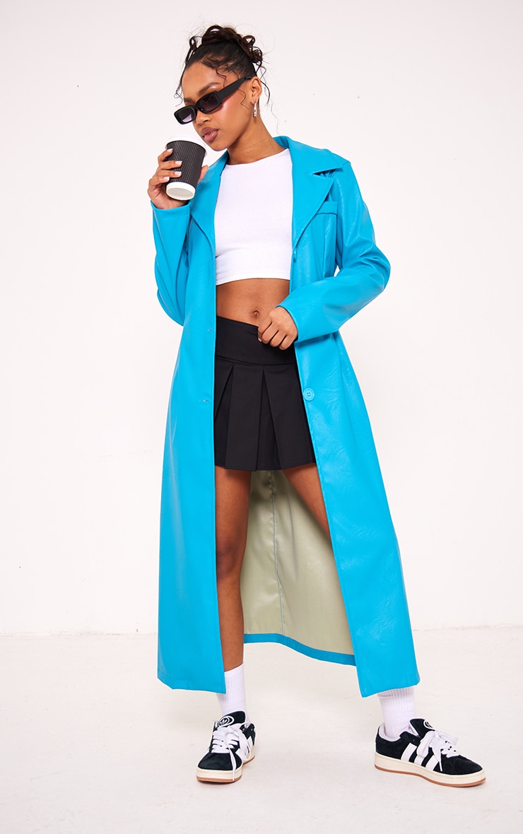 Button Up Long Sleeve Trench Coat main image 0
