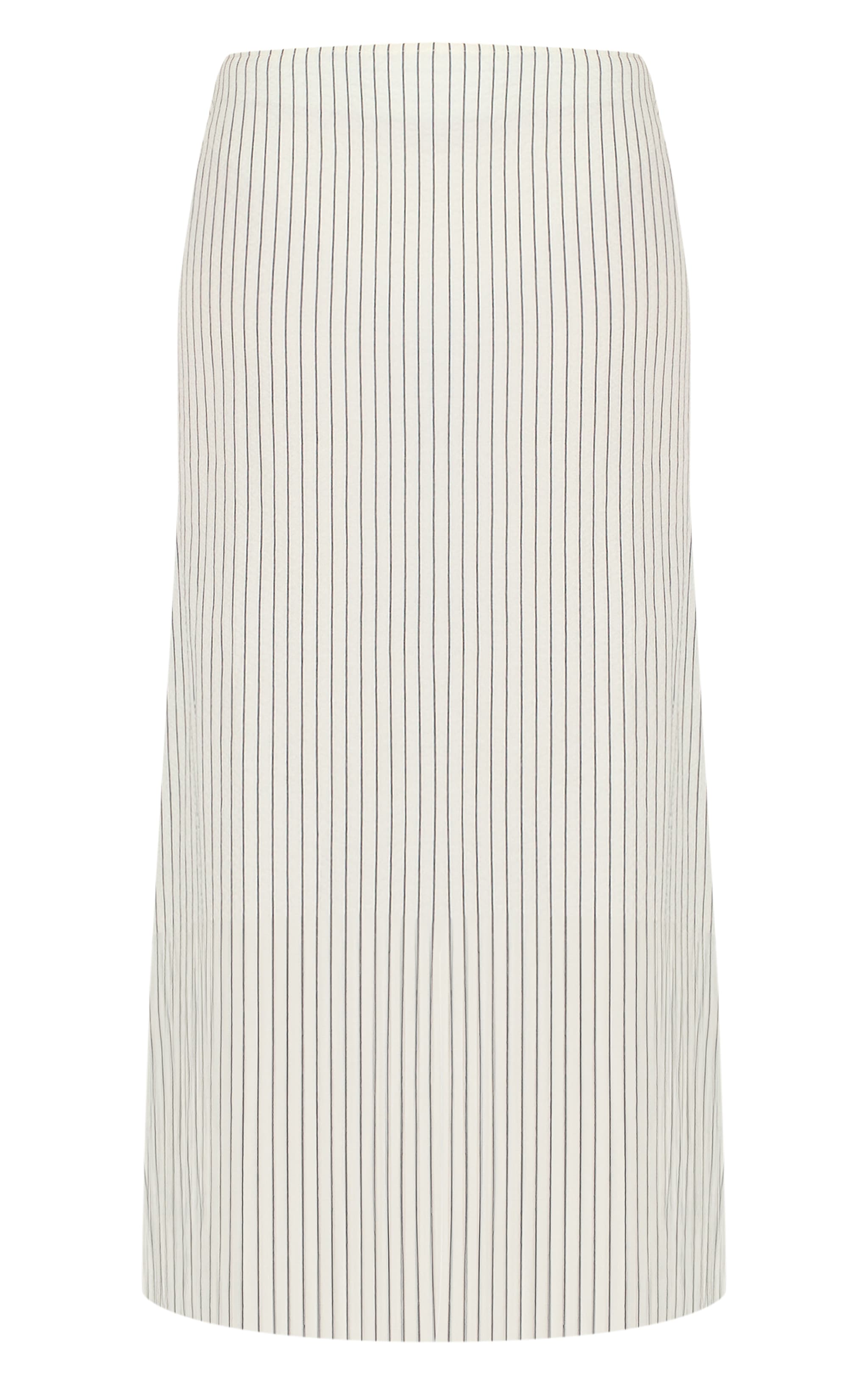 Cream Striped Maxi Skirt image 5