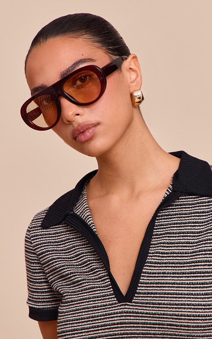Jeepers Peepers Round Aviator Chunky Sunglasses image 1