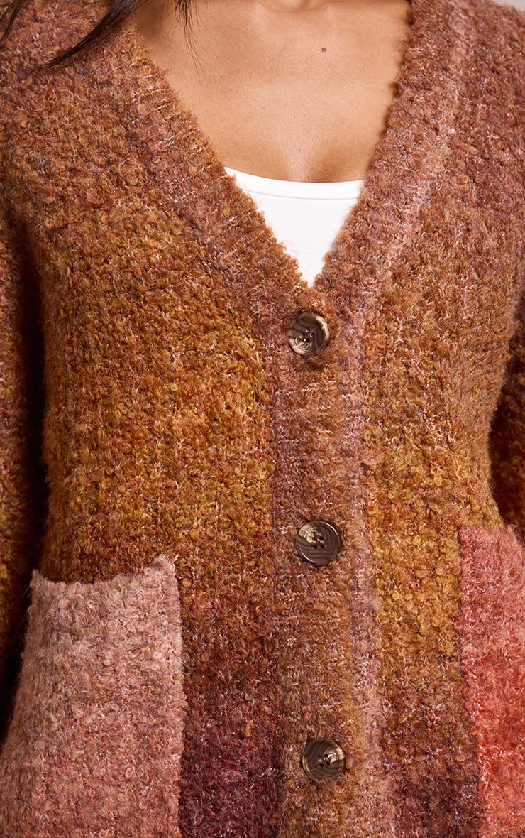 Petite Beige Oversized Button Up Cardigan image 4