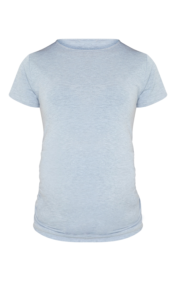 Maternity Grey Basic Crew Neck Fitted T shirt image 5