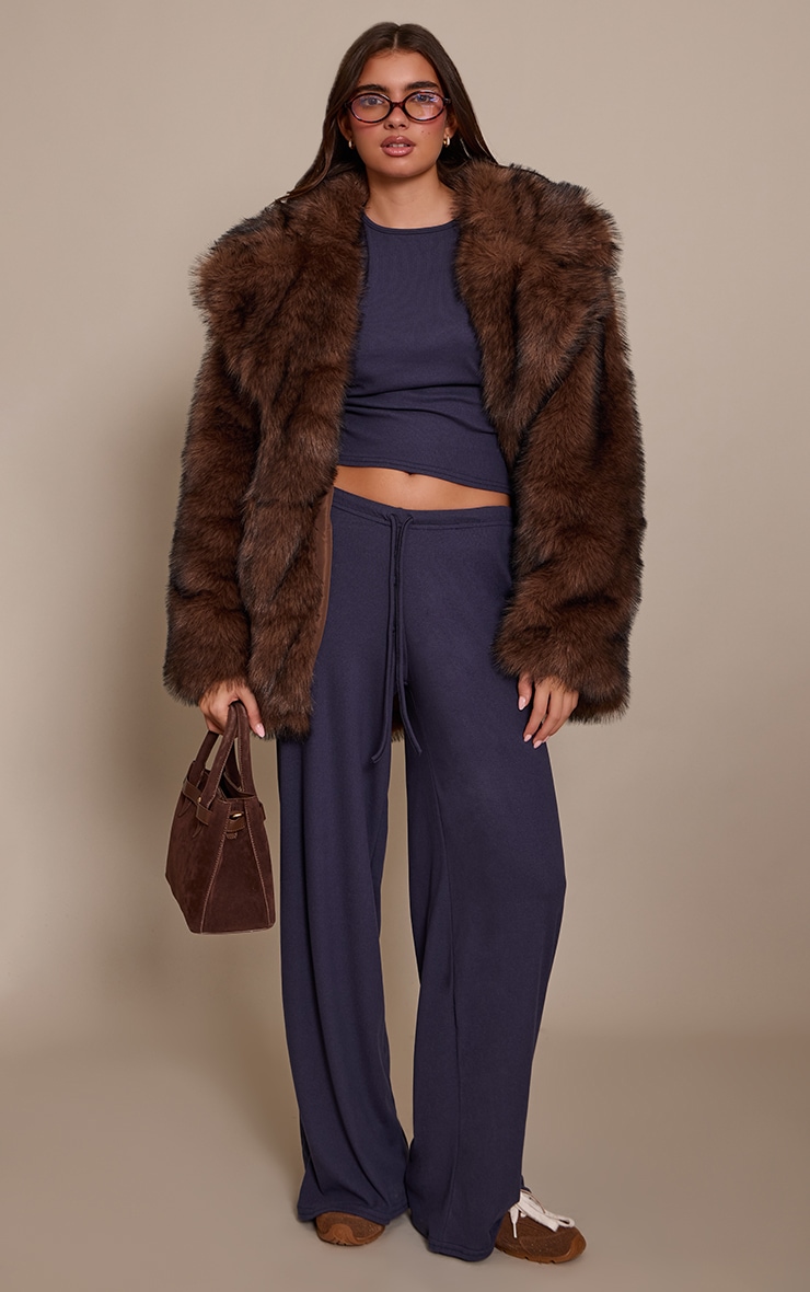 Navy Soft Touch Boxy T Shirt image 3