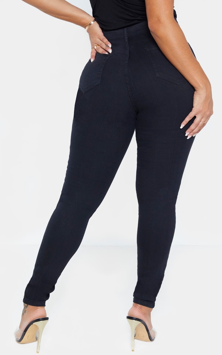 Shape Black Disco Style Skinny Jeans image 4