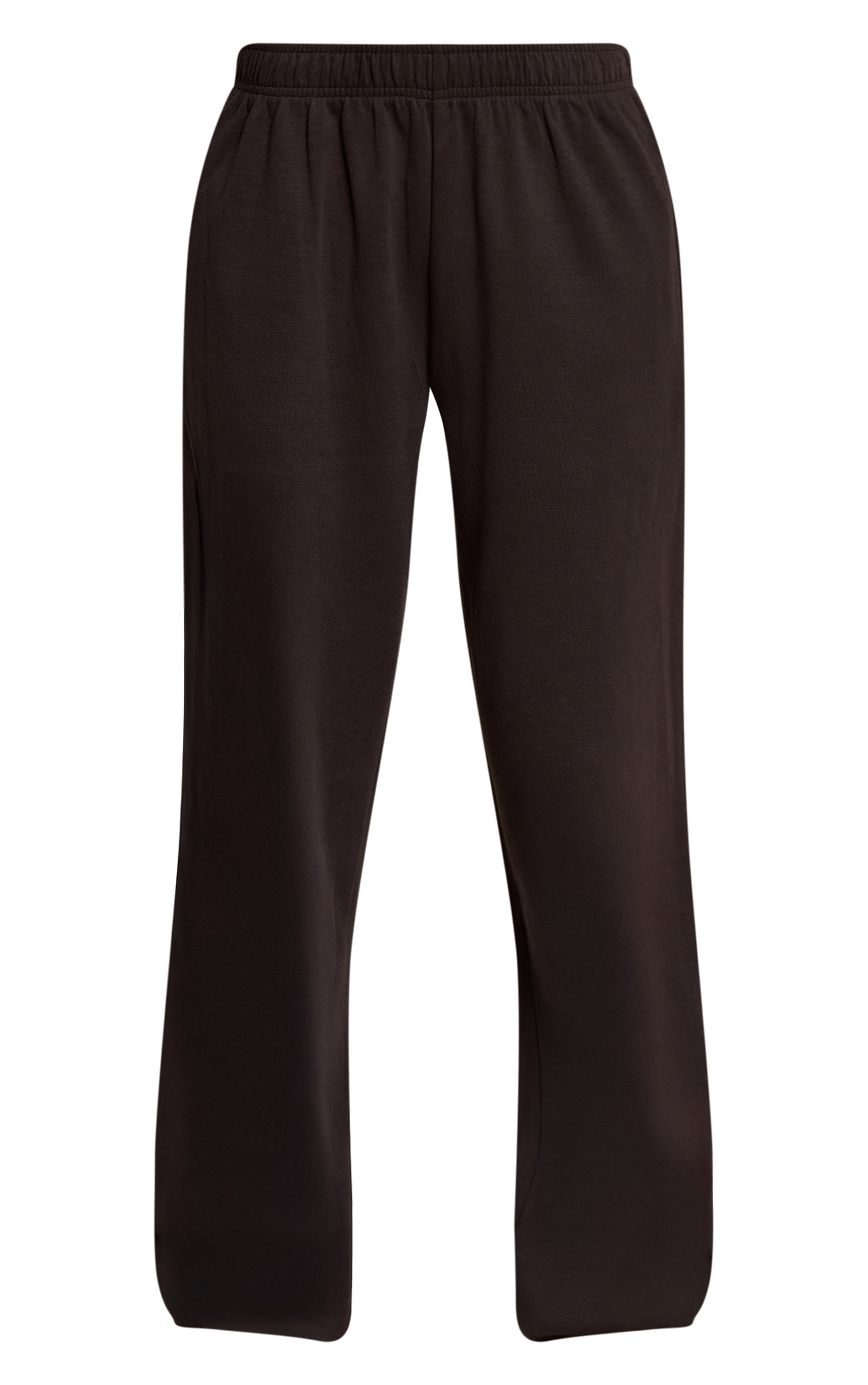 Charcoal Grey Jersey Mid Rise Wide Leg Pant image 5