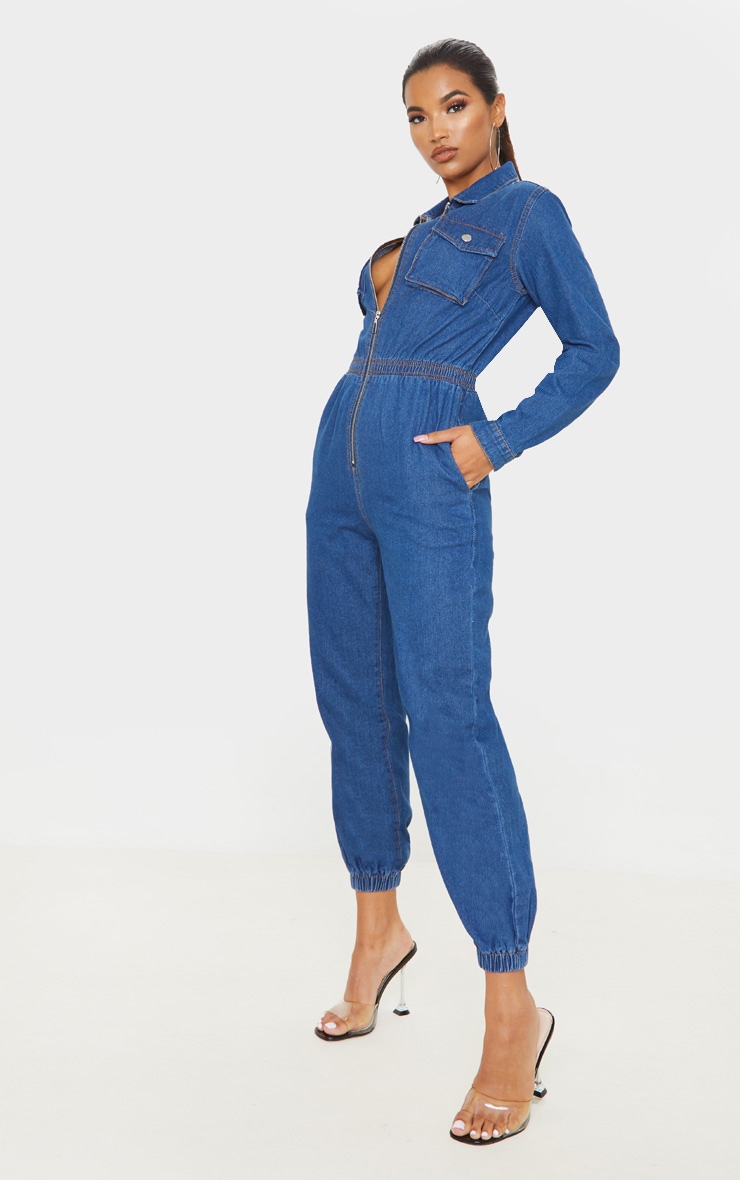 one piece zip up jumpsuit
