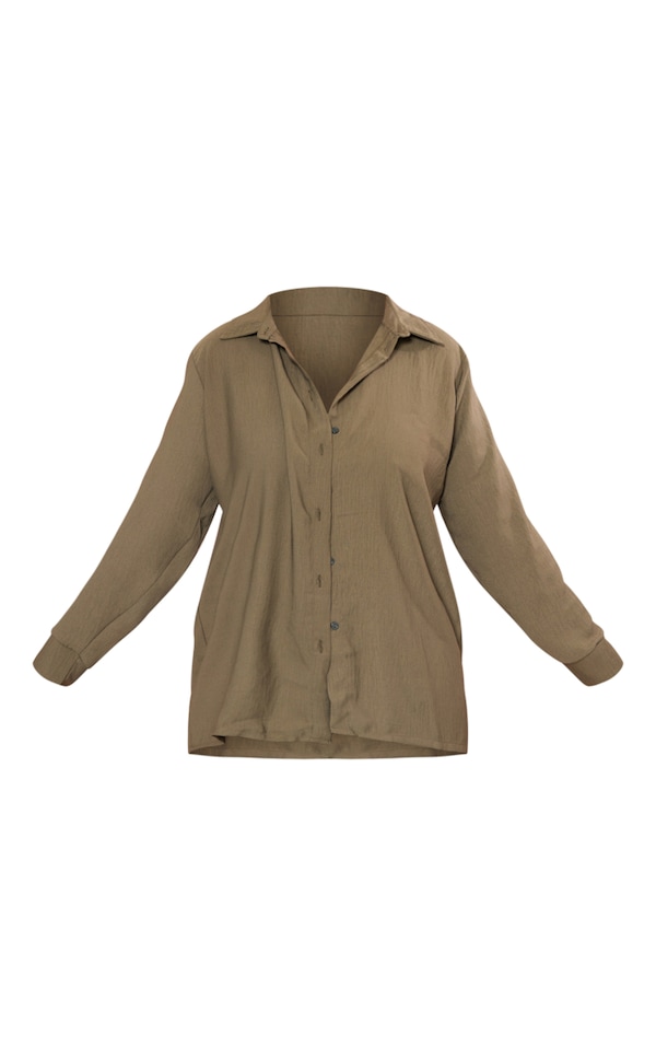 Khaki Sheer Knit Printed Pullover