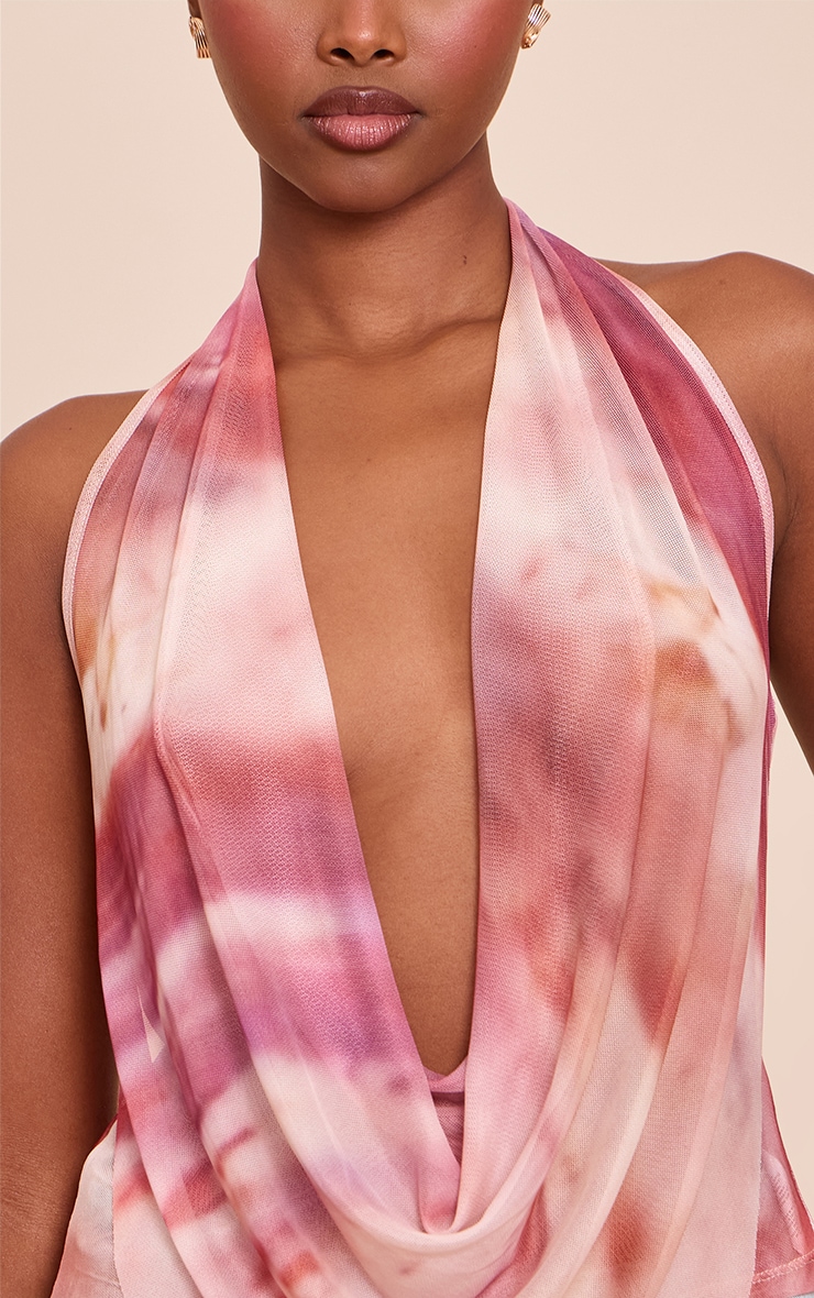 Multi Printed Halter Neck Top image 4