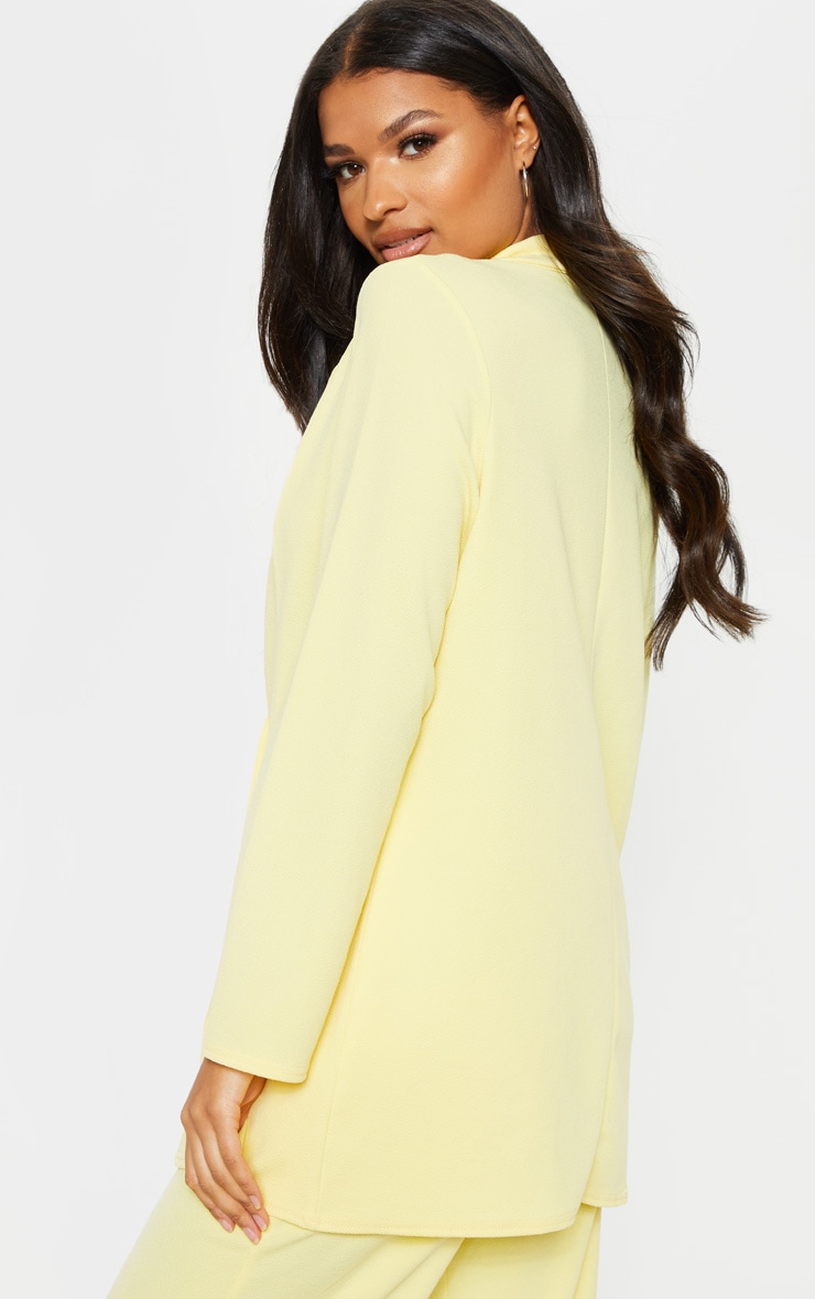 Lemon Oversized Boyfriend Blazer | PrettyLittleThing CA
