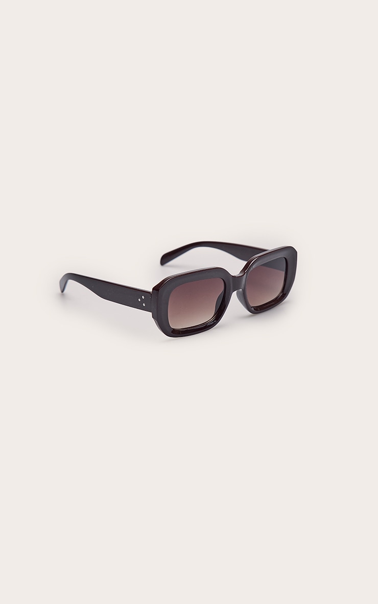 Chocolate Chunky Curved Square Sunglasses image 3