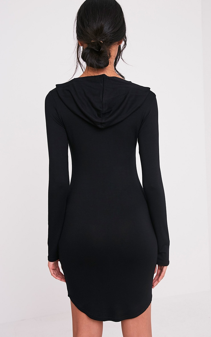 hooded bodycon dress