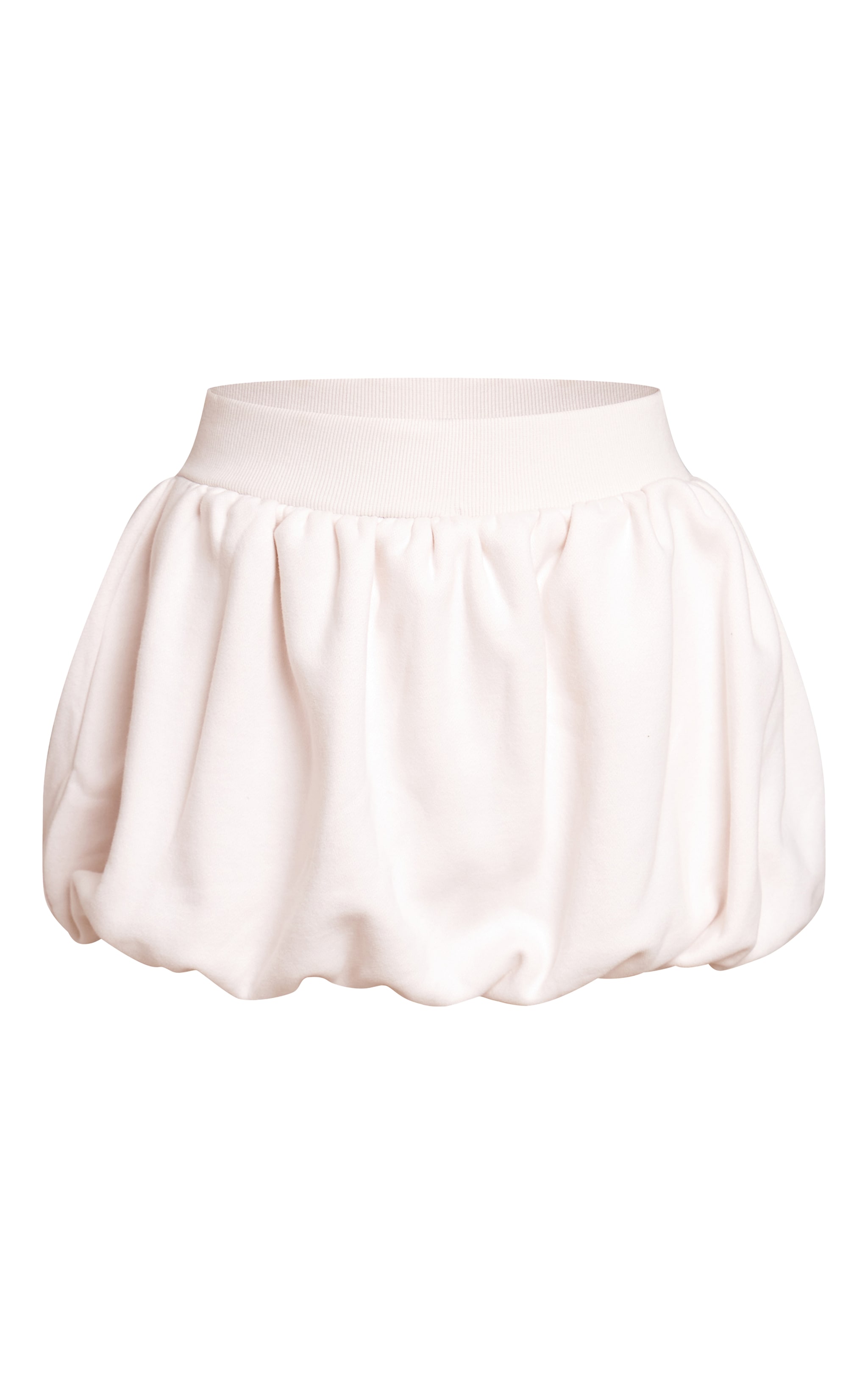 Mini-jupe bouffante en sweat crème à doublure en polaire image 6