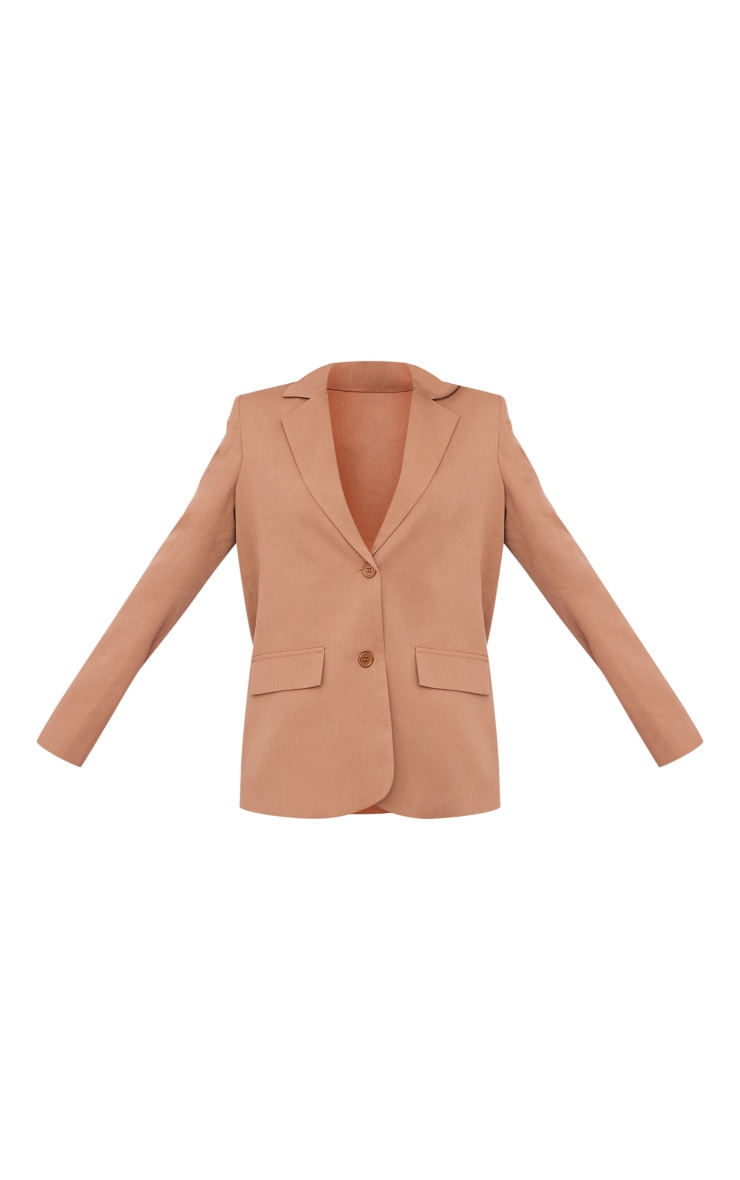 Tall Mocha Brown Oversized Blazer image 5