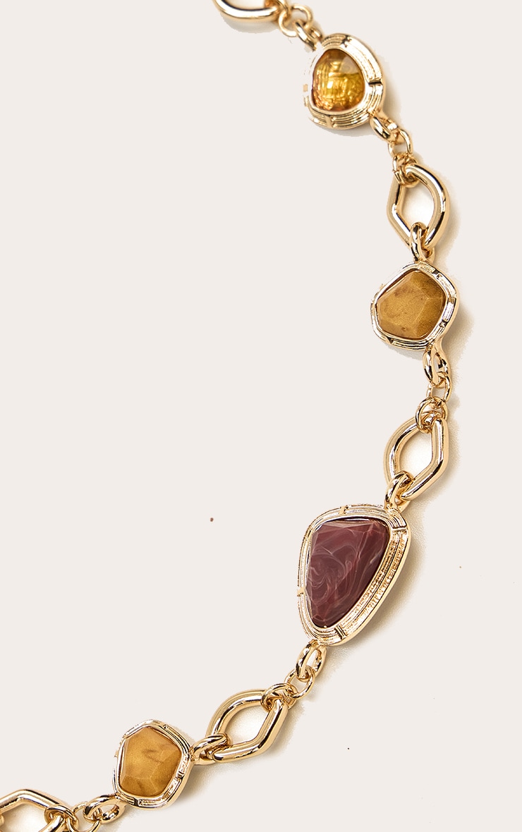 Plum & Topaz Studded Necklace image 3