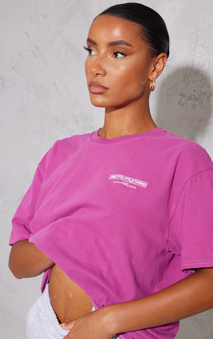 PRETTYLITTLETHING Purple Intuition Short Sleeve T Shirt image 1
