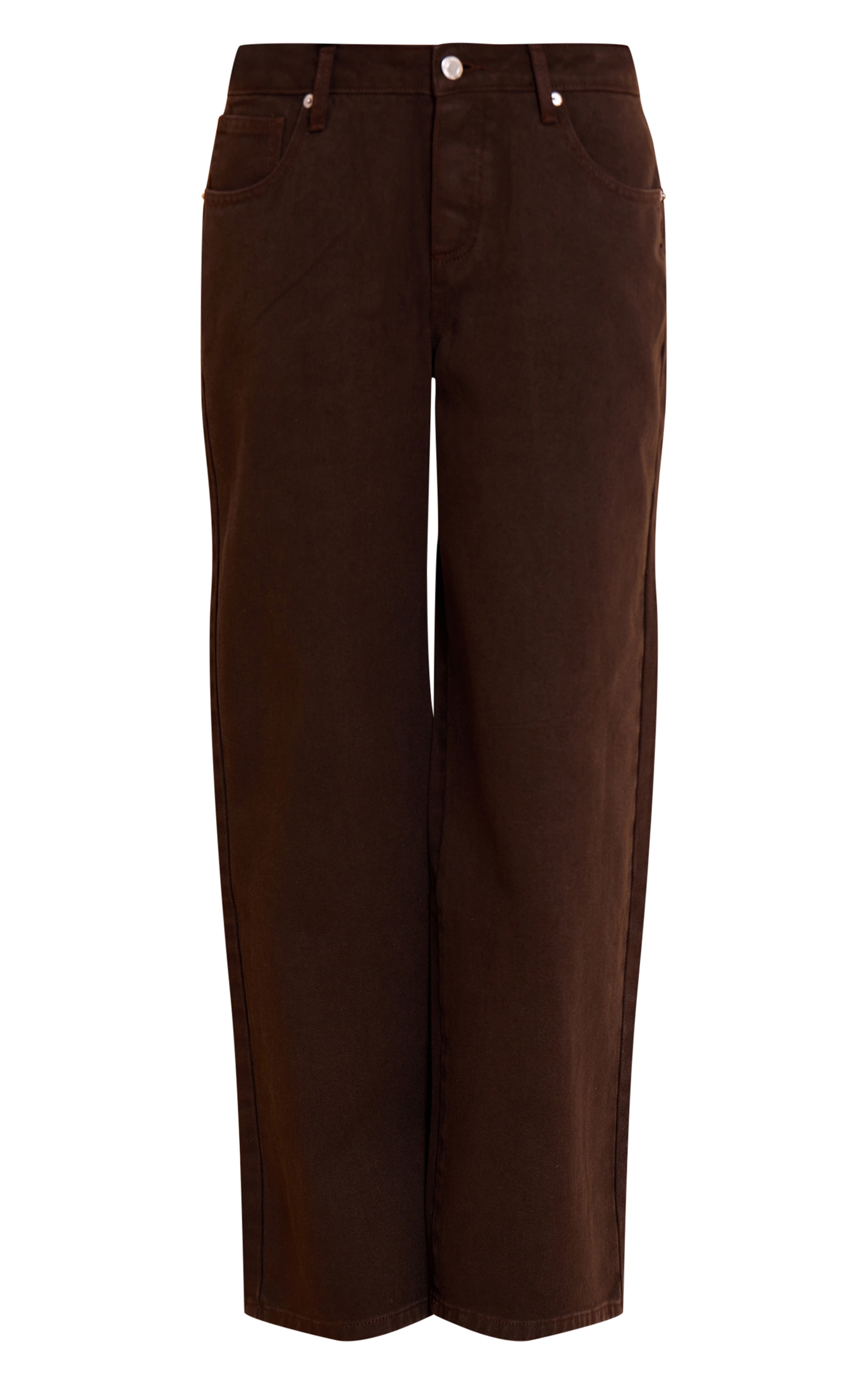 Dark Chocolate Dip Front Straight Leg Jeans image 5