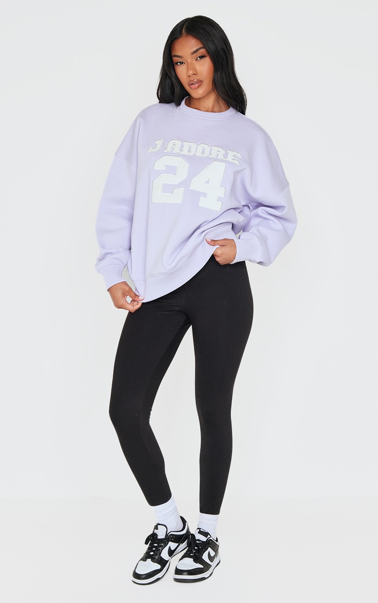 Lilac Oversized Applique Sweatshirt image 3